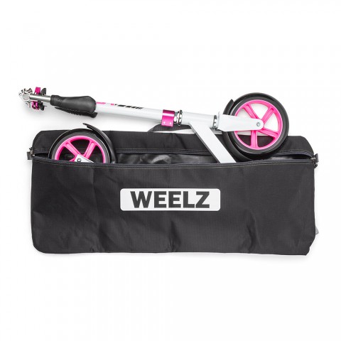 Самокат Weelz Twist розовый с сумкой 