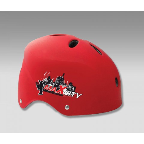 Шлем для роликов MAXCITY COOL red