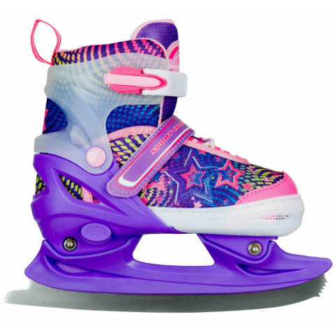 Раздвижные коньки CK-SK1107 Violet (светящийся ремешок в подарок)