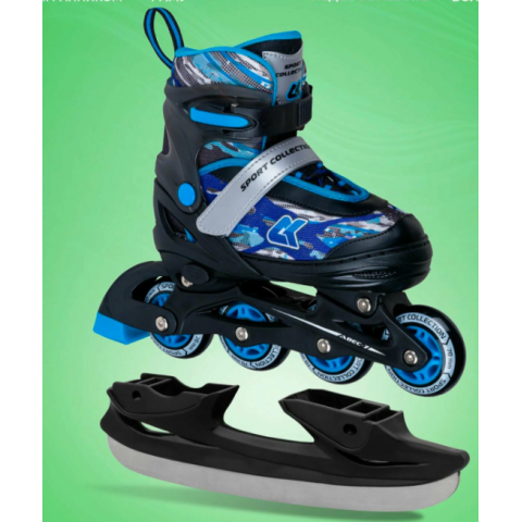 Раздвижные роликовые коньки трансформеры CK-SK-P320-33 Blue (со сменными лезвиями)