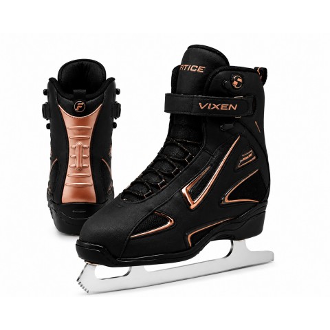 Женские прогулочные фигурные коньки FITICE VIXEN Black / Rose Gold