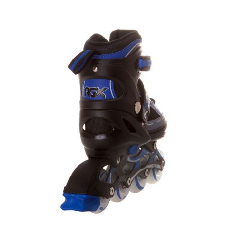 Роликовые коньки раздвижные RGX Fantom Blue с LED подсветкой колес