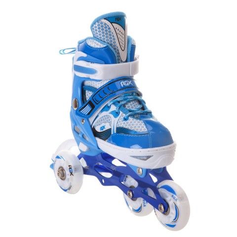Роликовые коньки раздвижные RGX Sonic Blue LED подсветка колес
