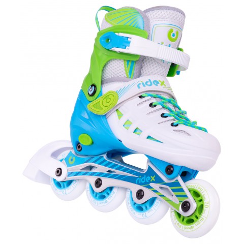 Роликовые коньки детские раздвижные Ridex Twist Green