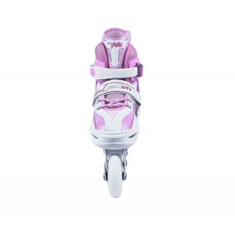 Набор роликовых коньков с защитой MaxCity Volt Combo pink
