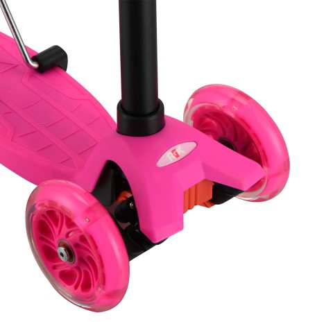 Самокат-беговел RGX TINSY pink с род. ручкой и сиденьем + LED