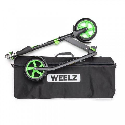 Самокат Weelz Twist зеленый с сумкой