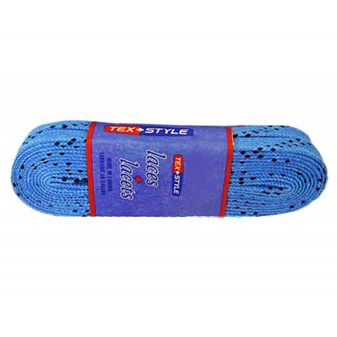 Шнурки для коньков с пропиткой W924, пара, 2,74 м, голубые